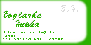 boglarka hupka business card