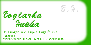 boglarka hupka business card